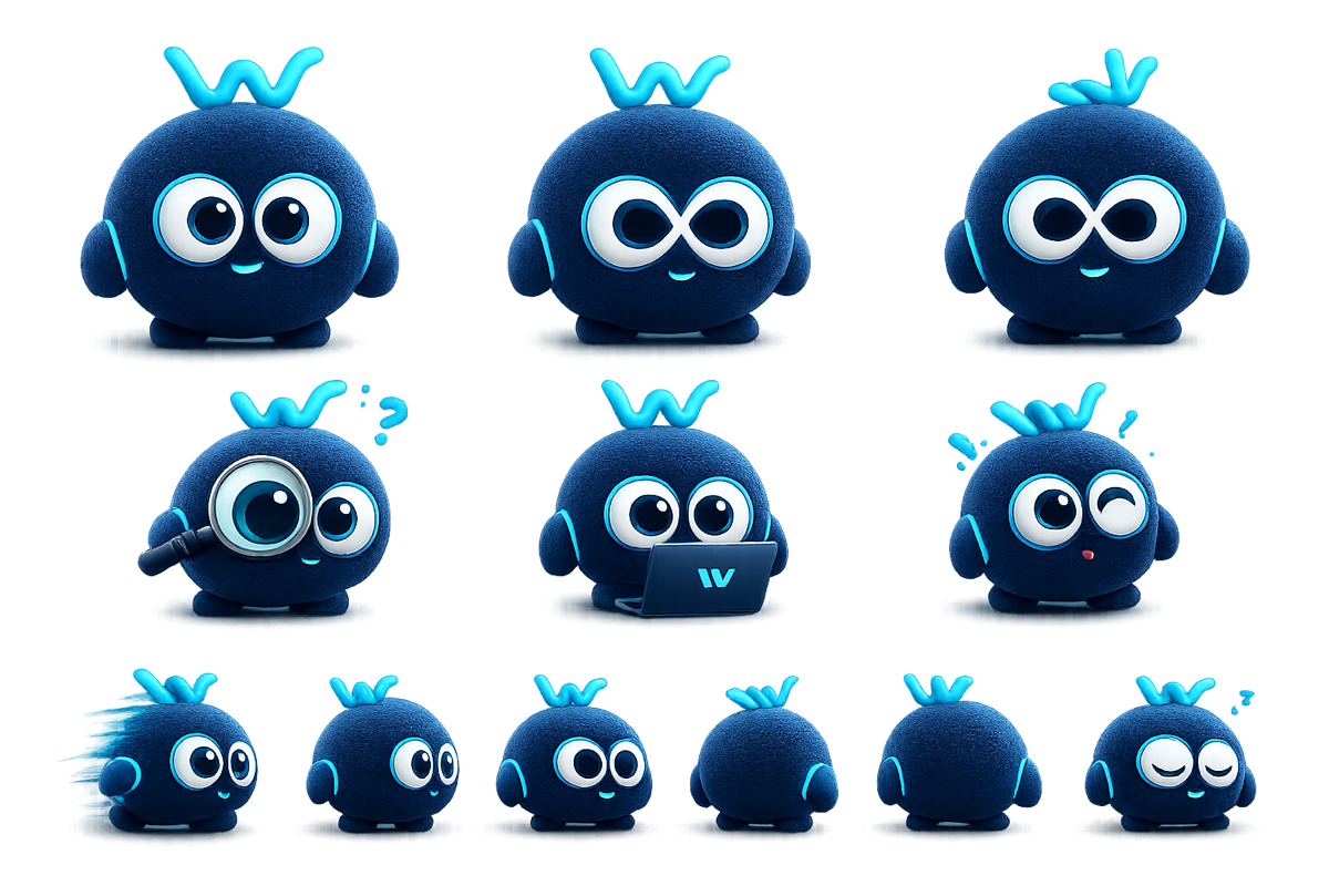 Woo in diverse espressioni e modalità: curioso, concentrato, veloce e a riposo